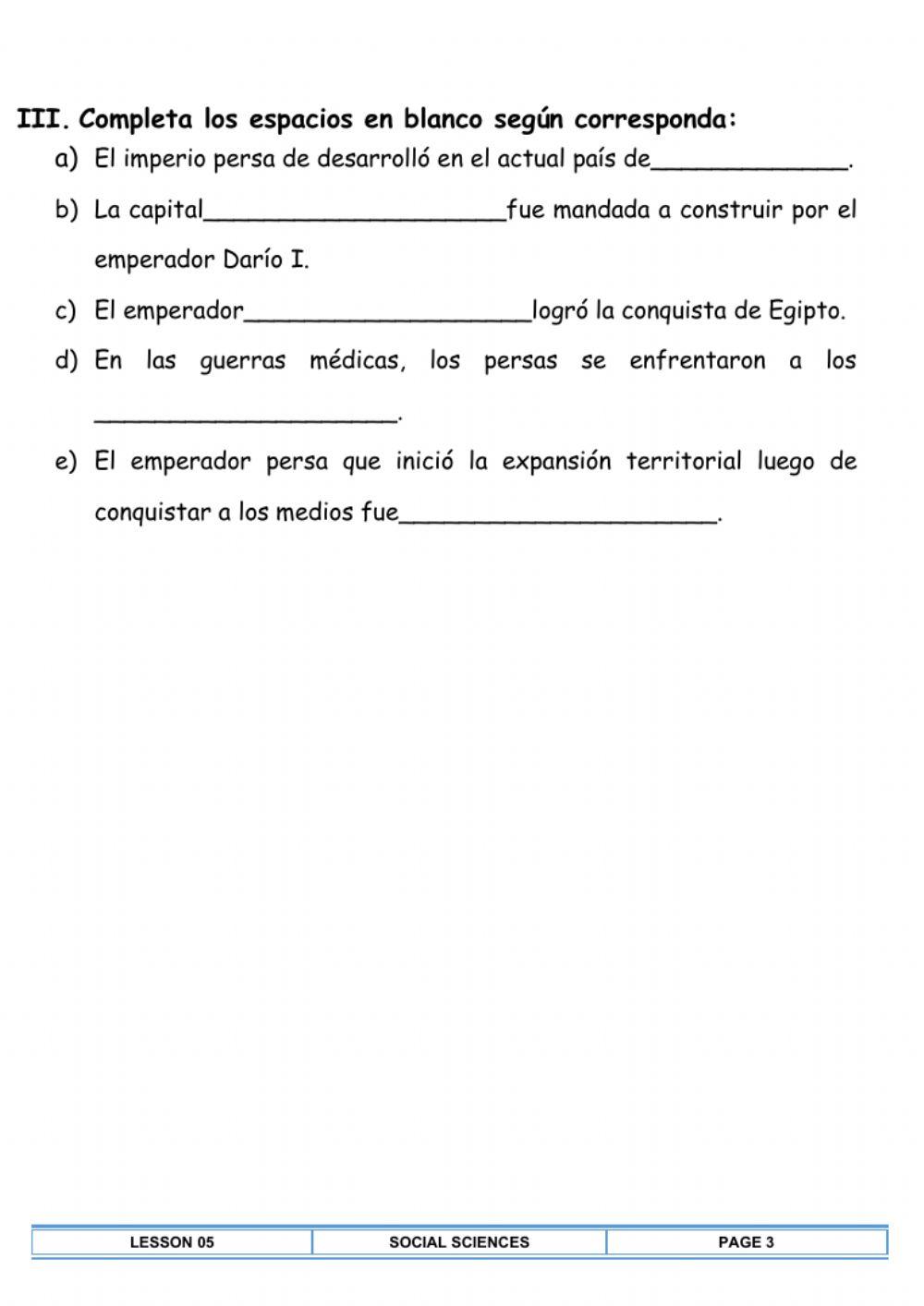 CIVILIZACIONES DEL LEJANO ORIENTE:  imperio PERSA