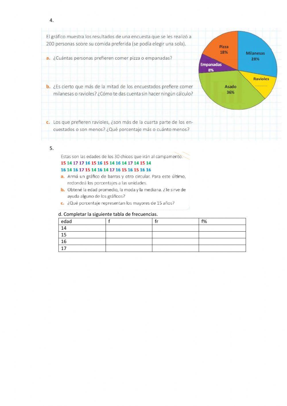 Estadistica: tablas de frecuencia y graficos estadisticos