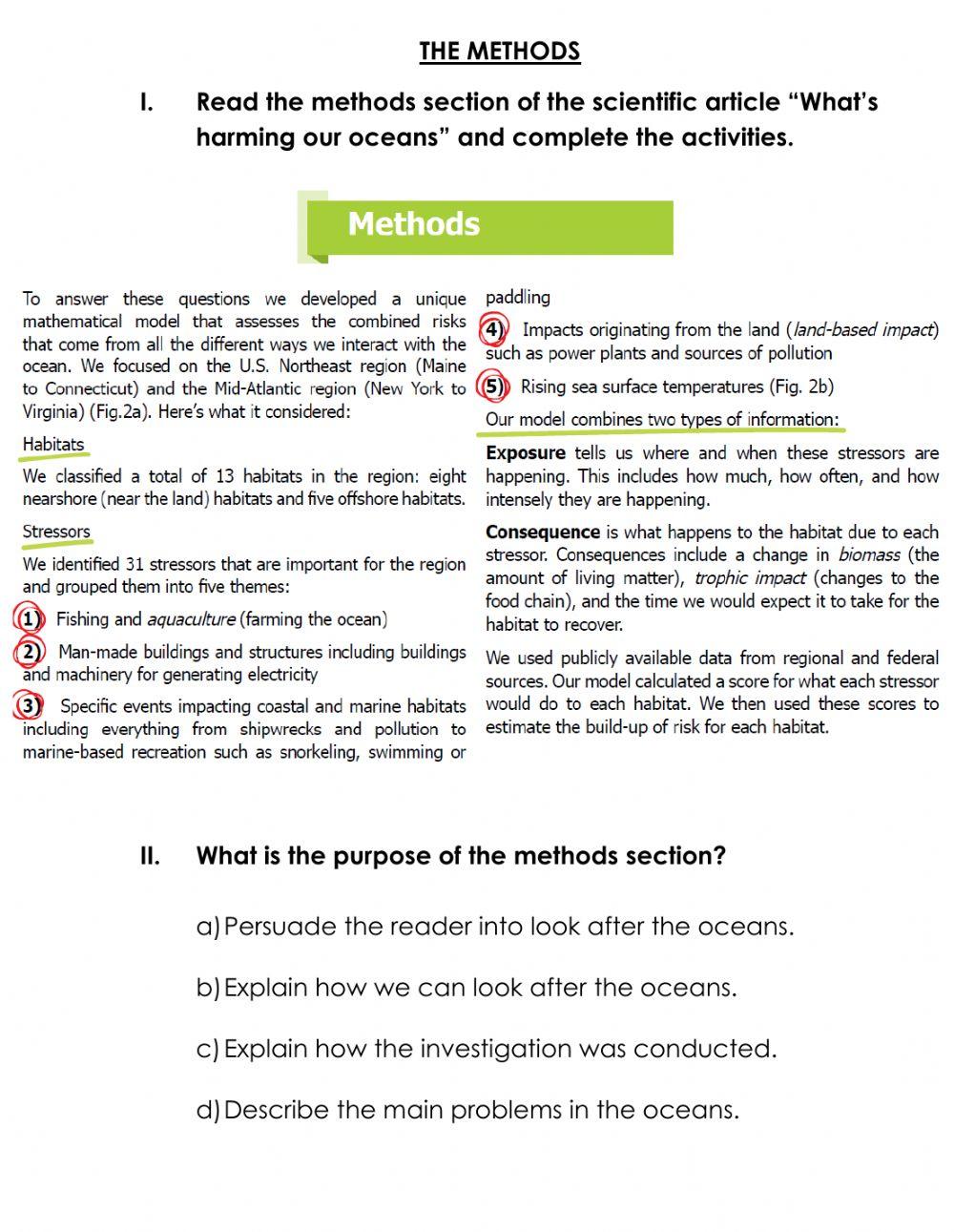 Reading: Methods (scientific article) 297824 | GabsPrato