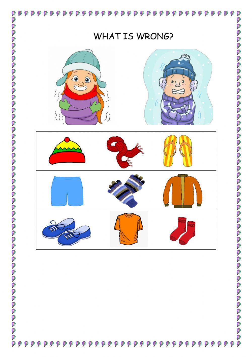 Winter clothes - Choose the odd one out