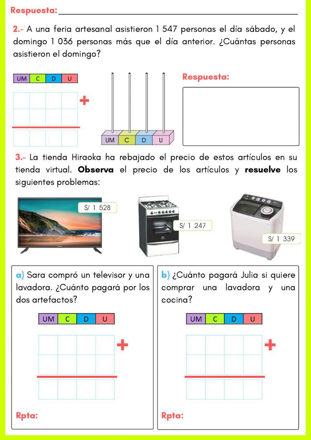 Sumas llevando en la decena