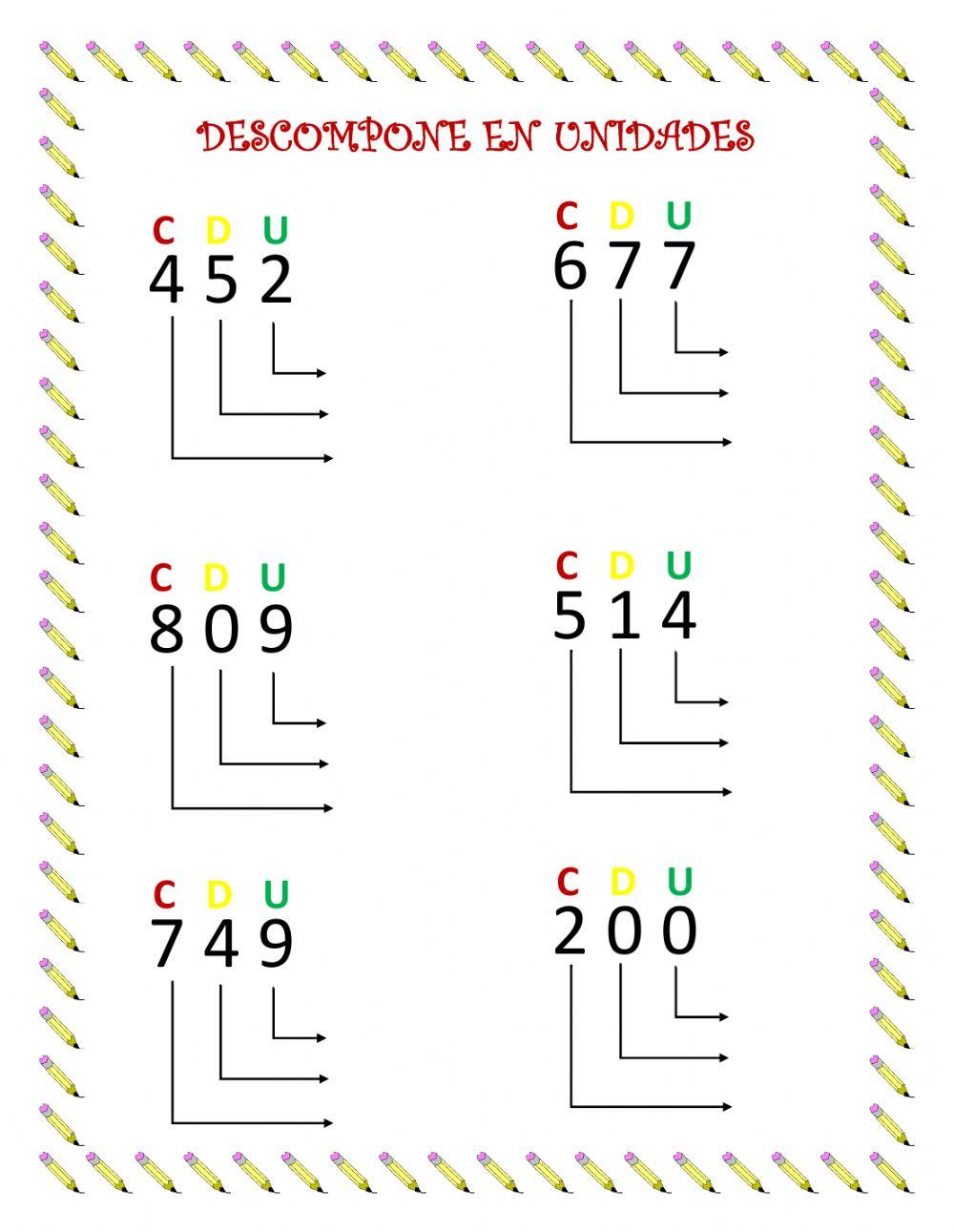 Descomposición de números