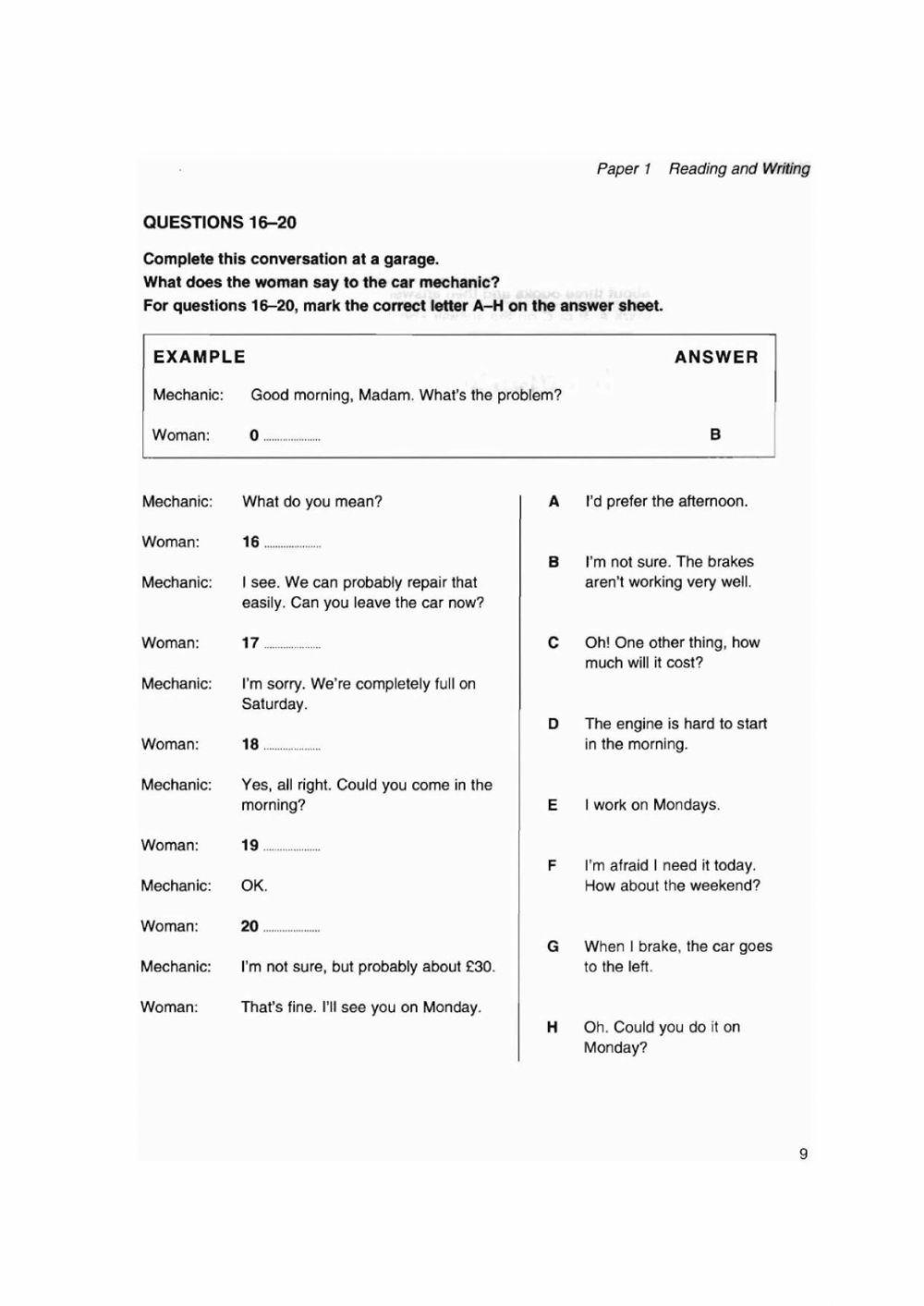 ket1 test 1 reading part 1
