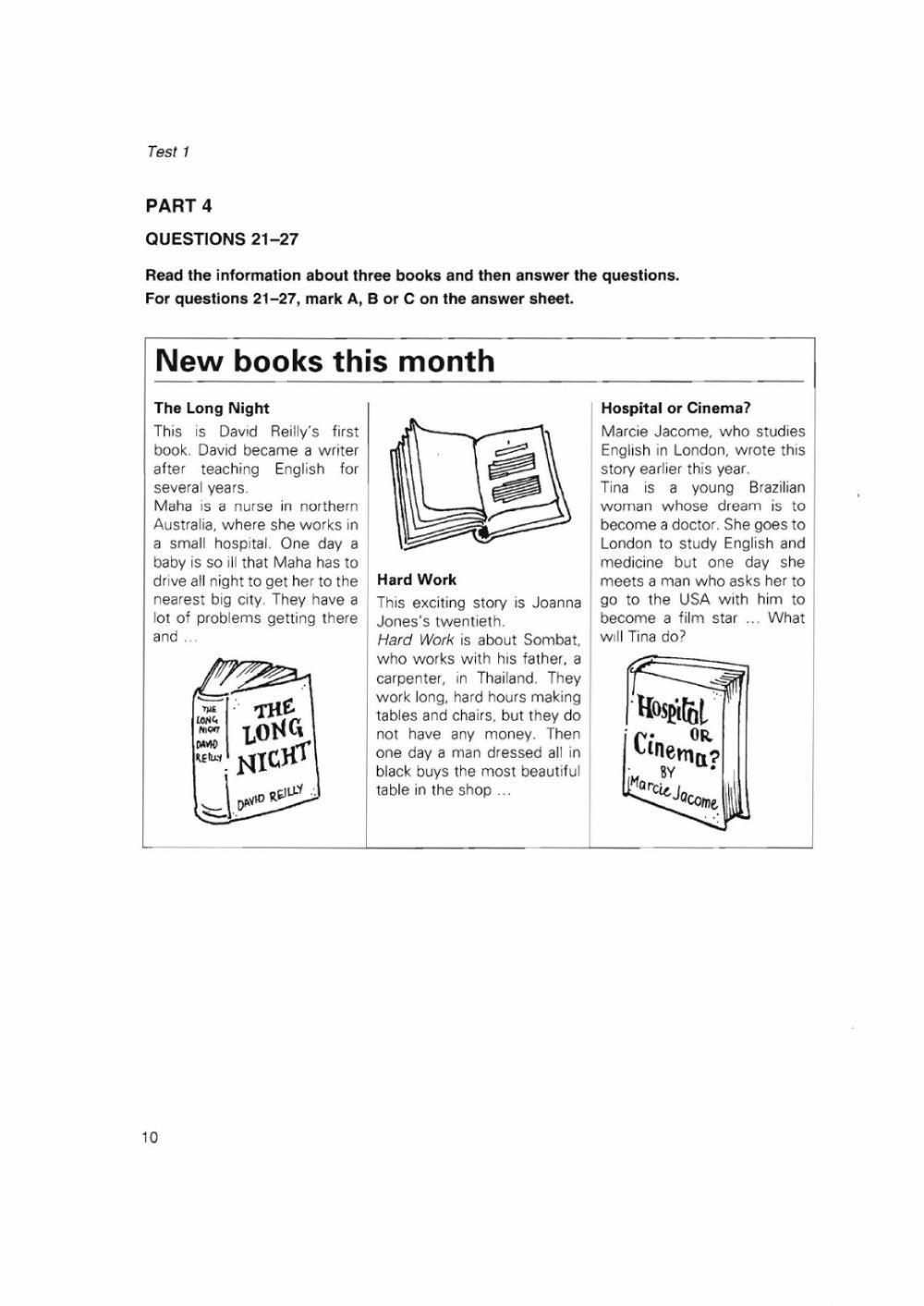 ket1 test 1 reading part 1