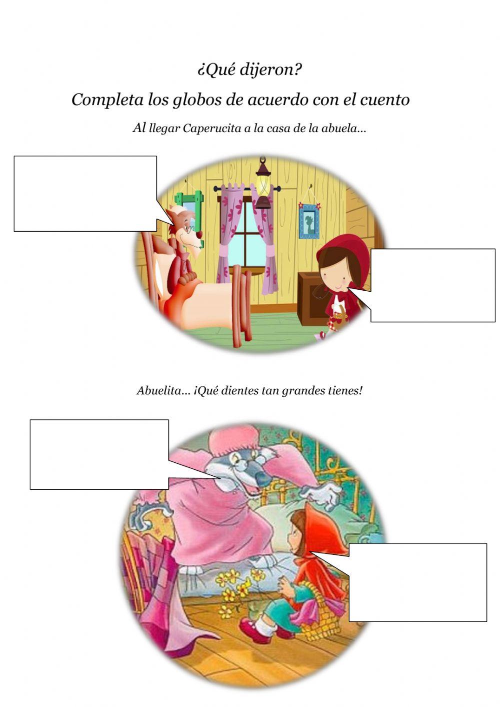 Completa los diálogos