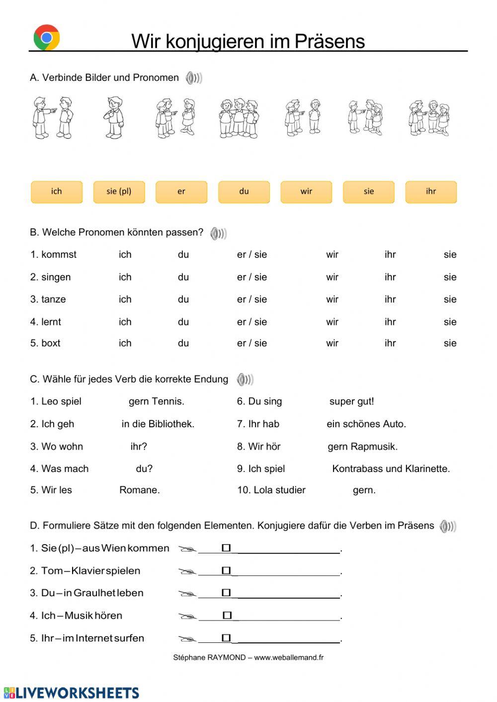 Konjugation des Verbs