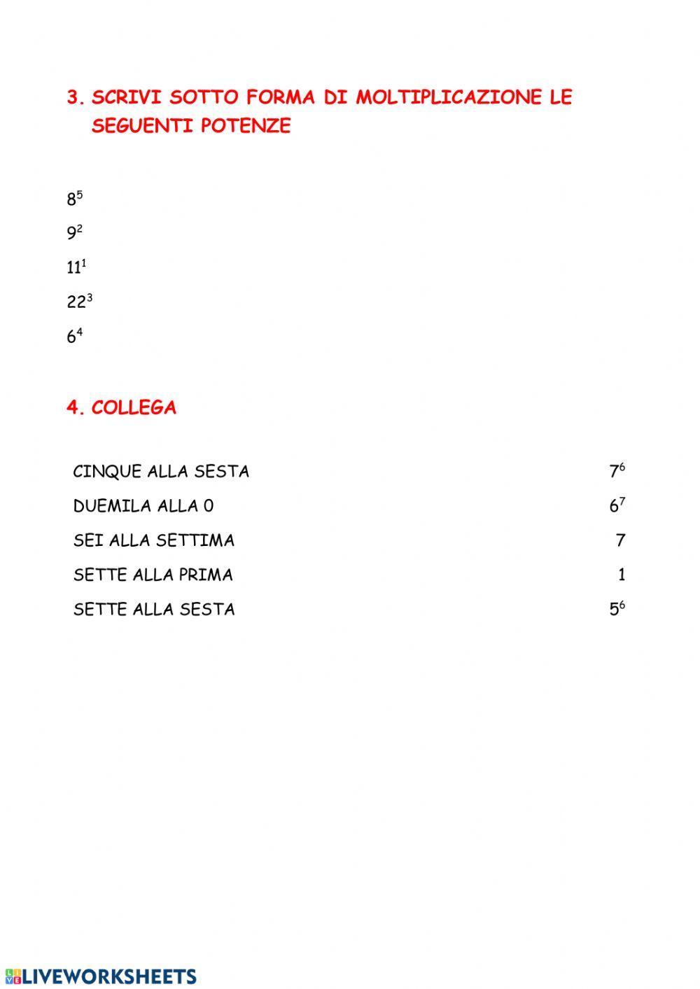 LE POTENZE Pegorini Alessandra