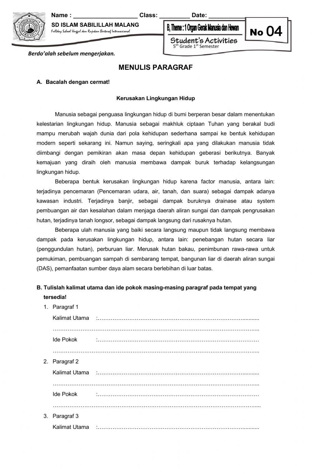 LKS 04 menulis paragraf