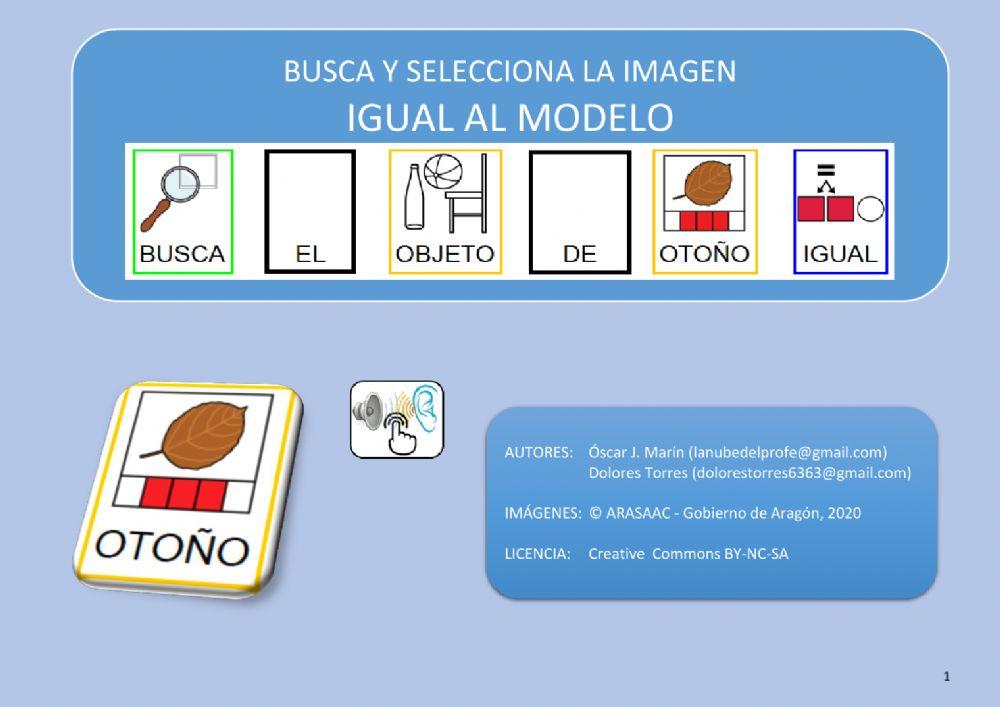 Busca el objeto de otoño igual