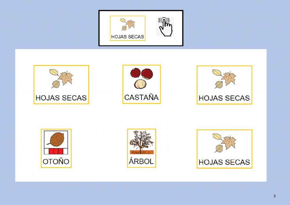 Busca el objeto de otoño igual