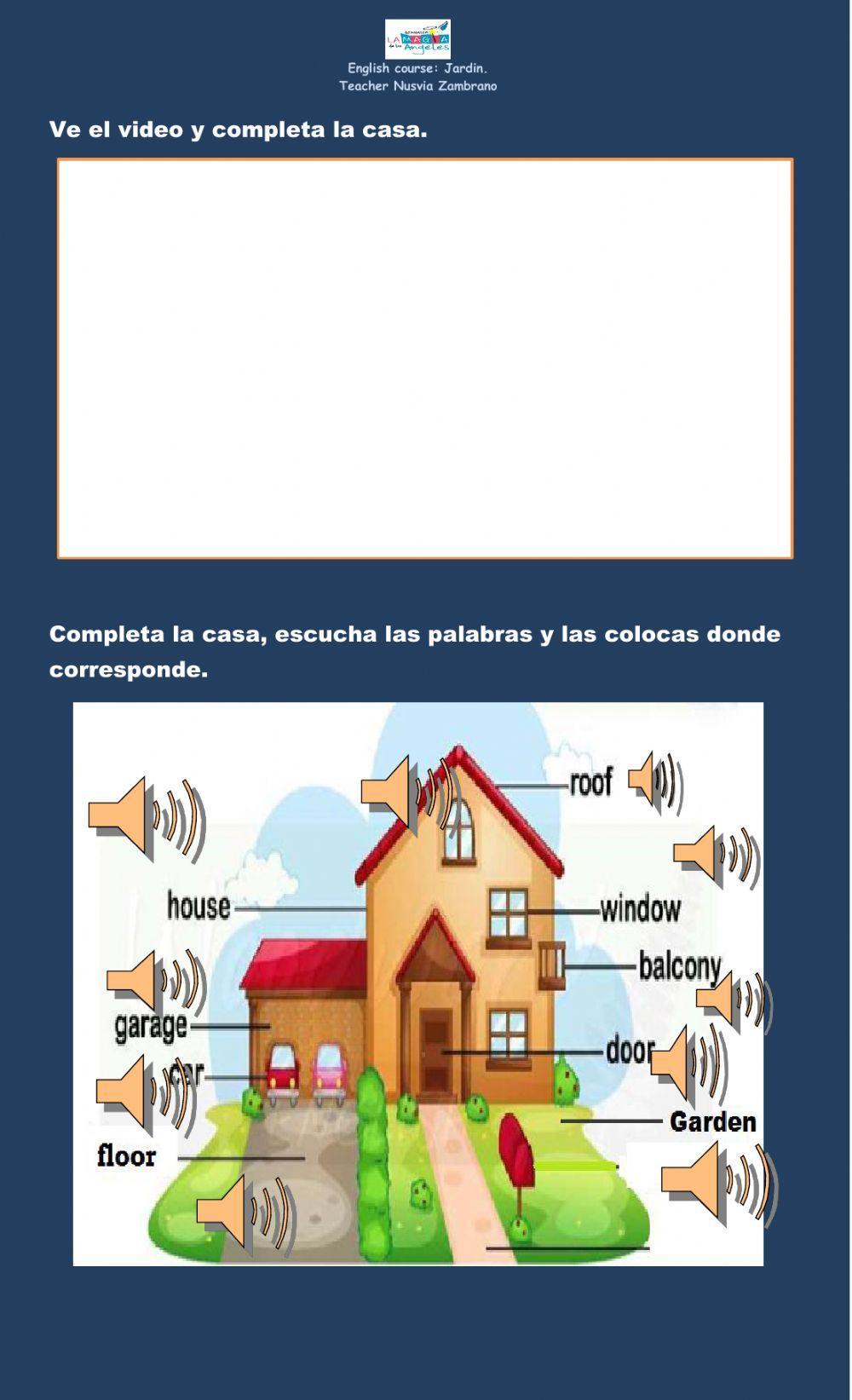 Parts Of The House Activity For Kindergarten