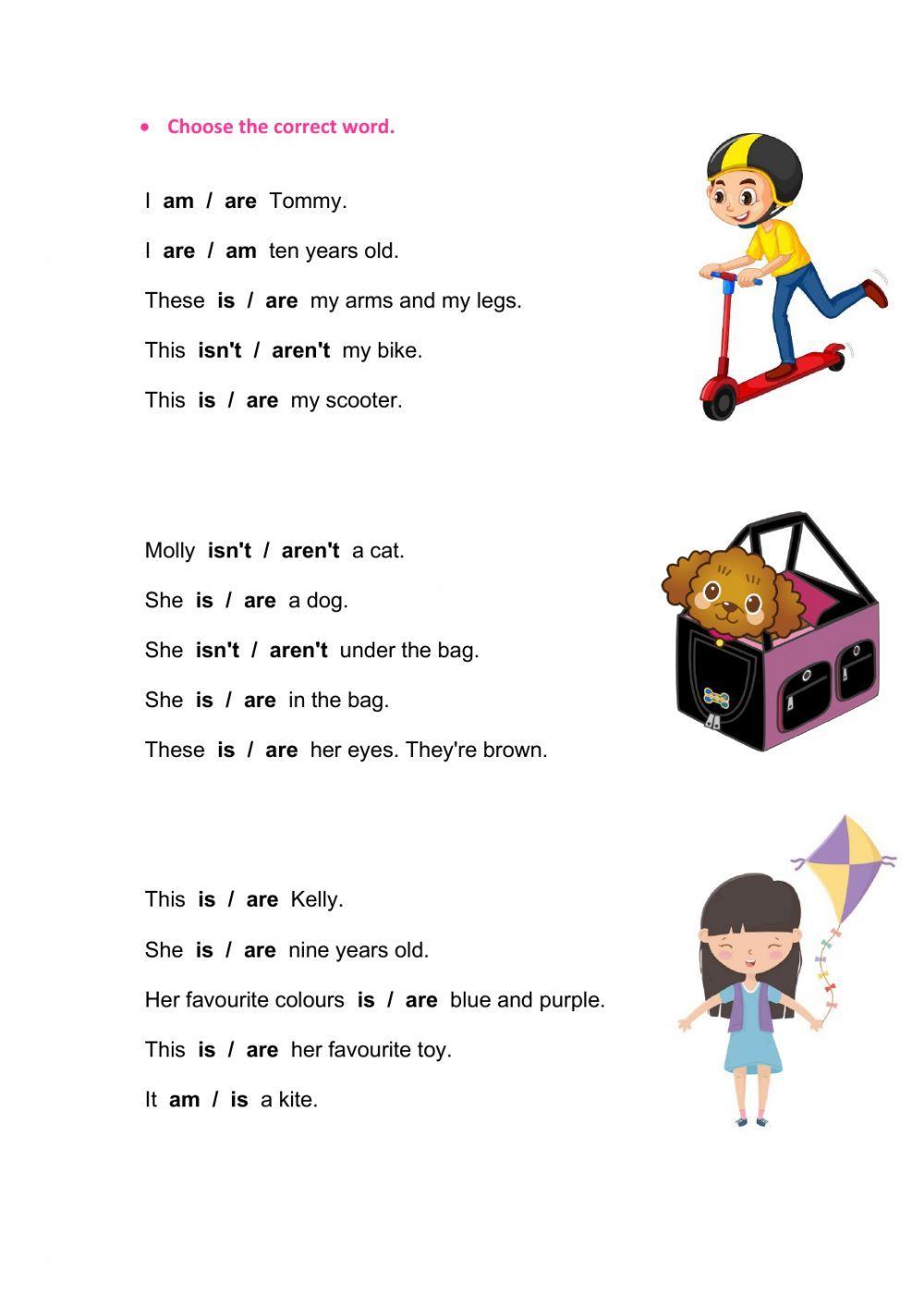 Verb to be - affirmative and negative