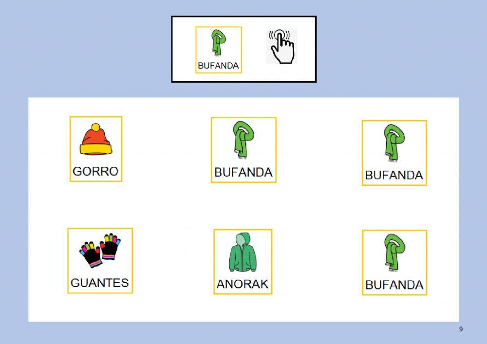 Busca el objeto de invierno igual