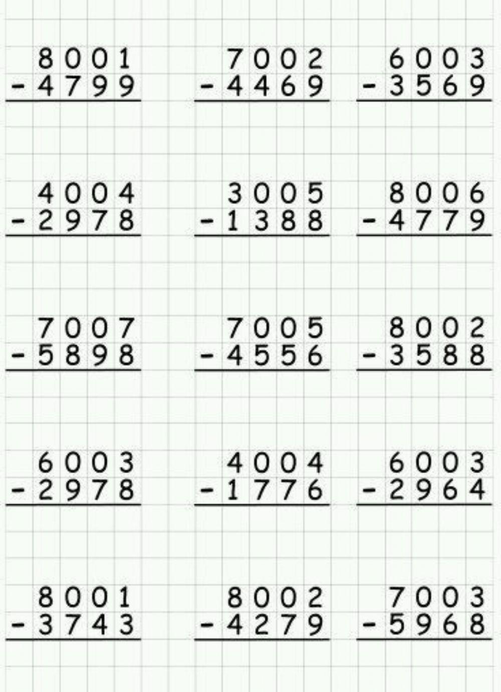 Scaderea numerelor naturale