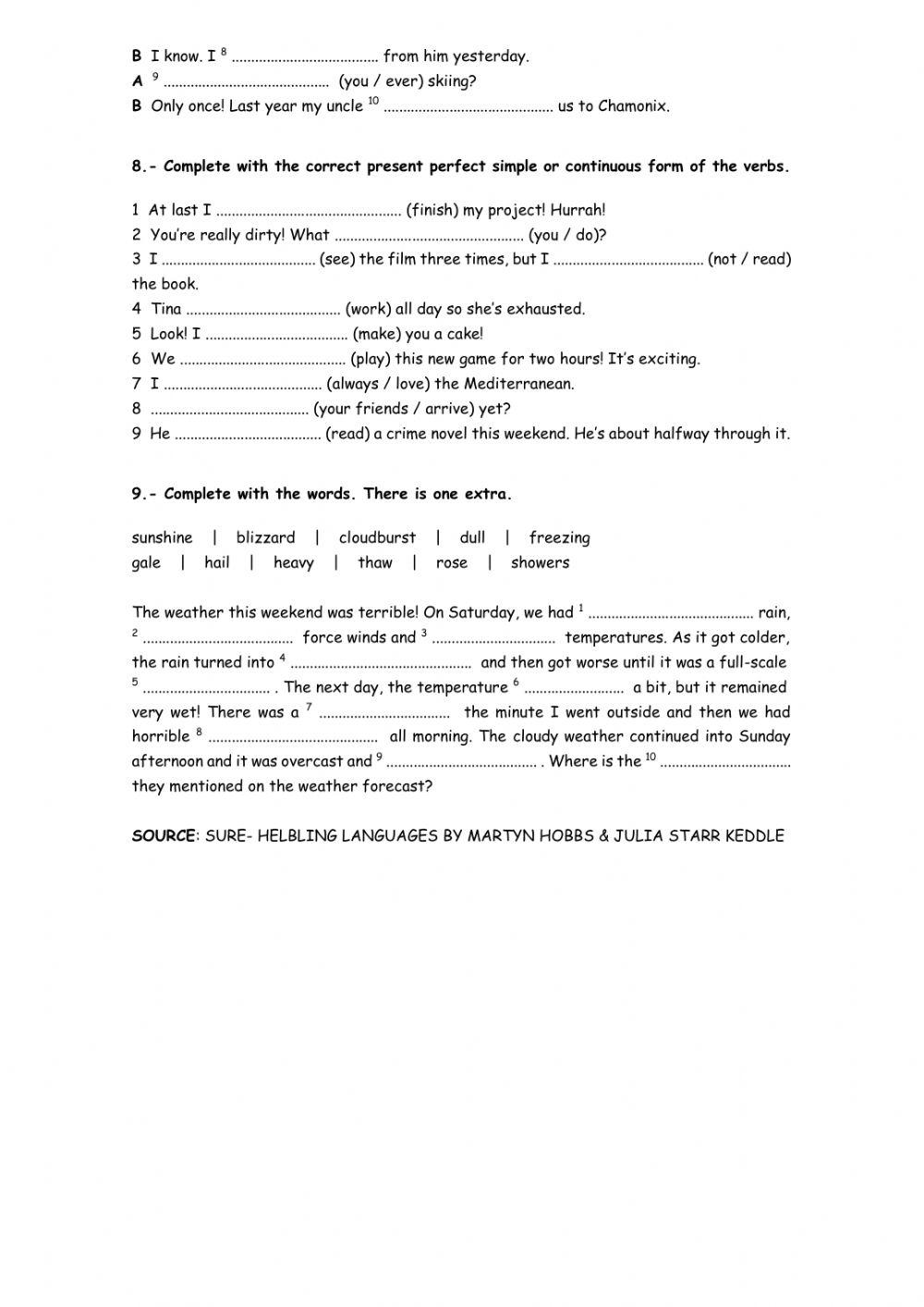 Intermediate test I