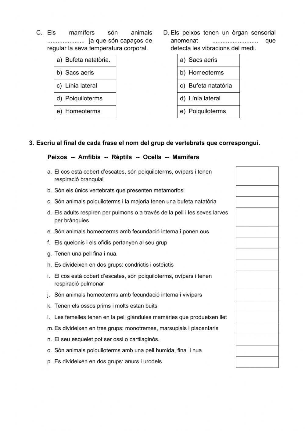 Els animals vertebrats