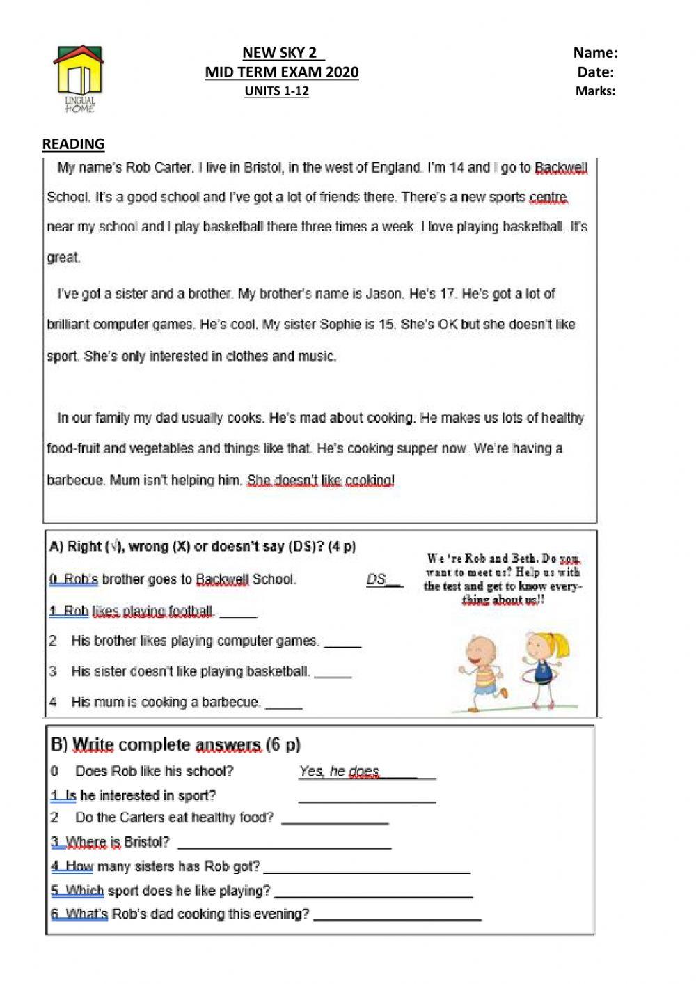 New sky 2 units 1-12