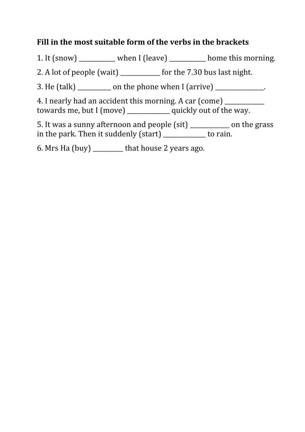 Give the correct form of the verbs in brackets 5918149