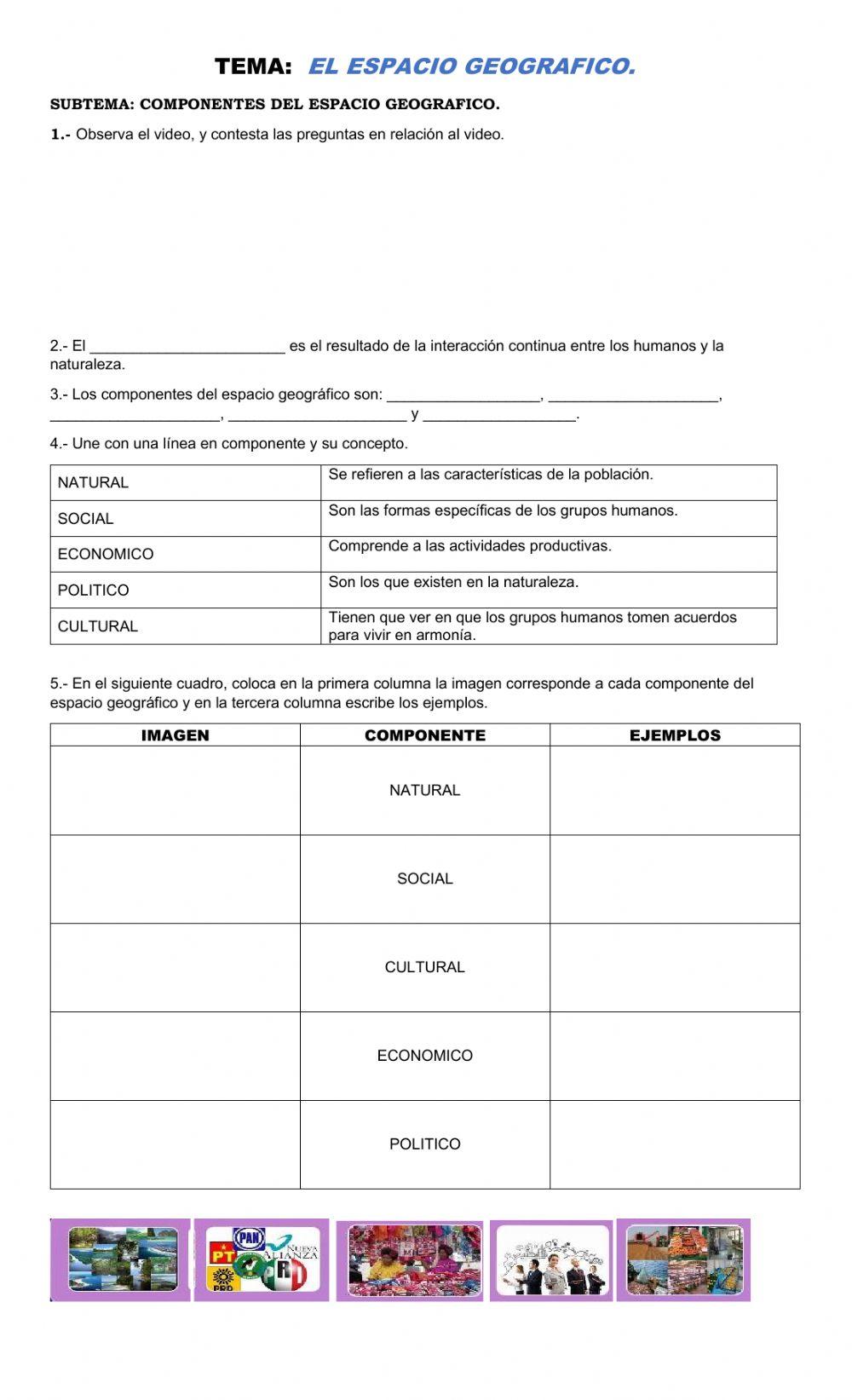 Componentes del espacio