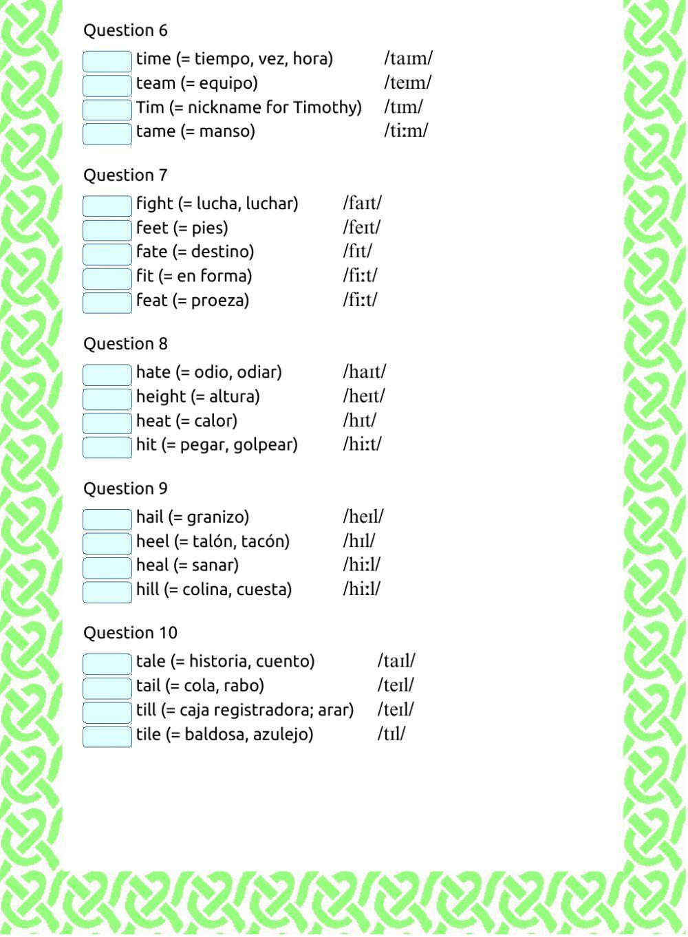 Phonetics 1: eɪ, aɪ, ɪ, iː