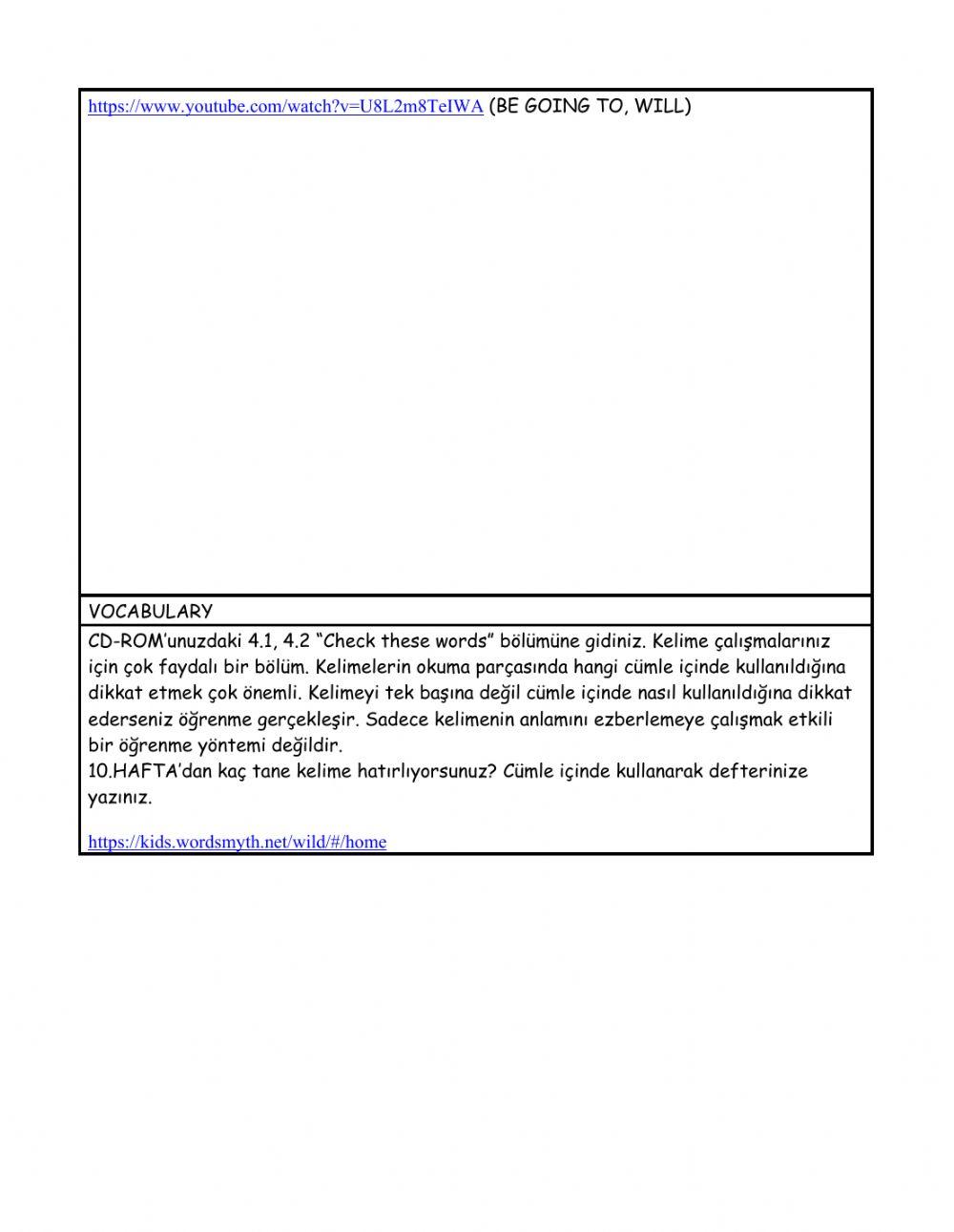 Level 5 weekly plan 11