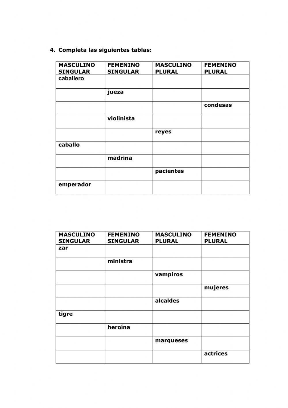 Sustantivos y adjetivos