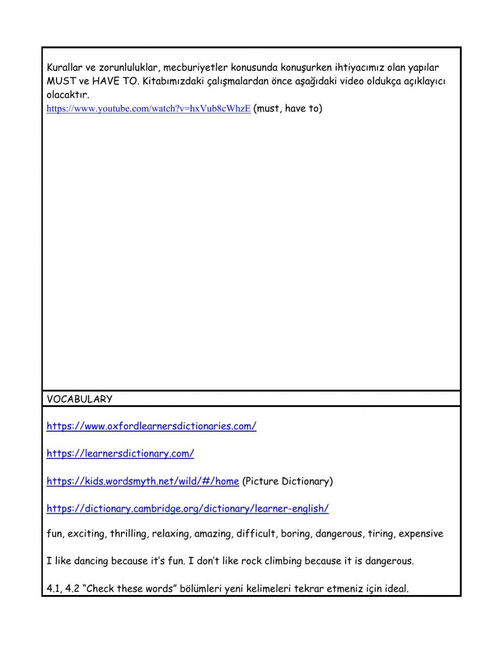 Level 4 weekly plan 11