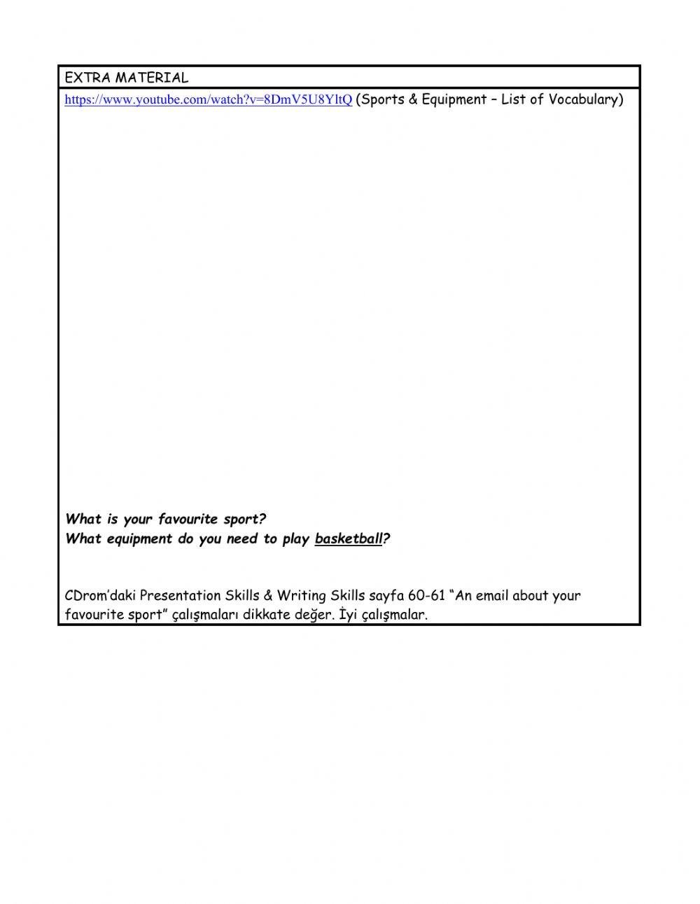 Level 4 weekly plan 11