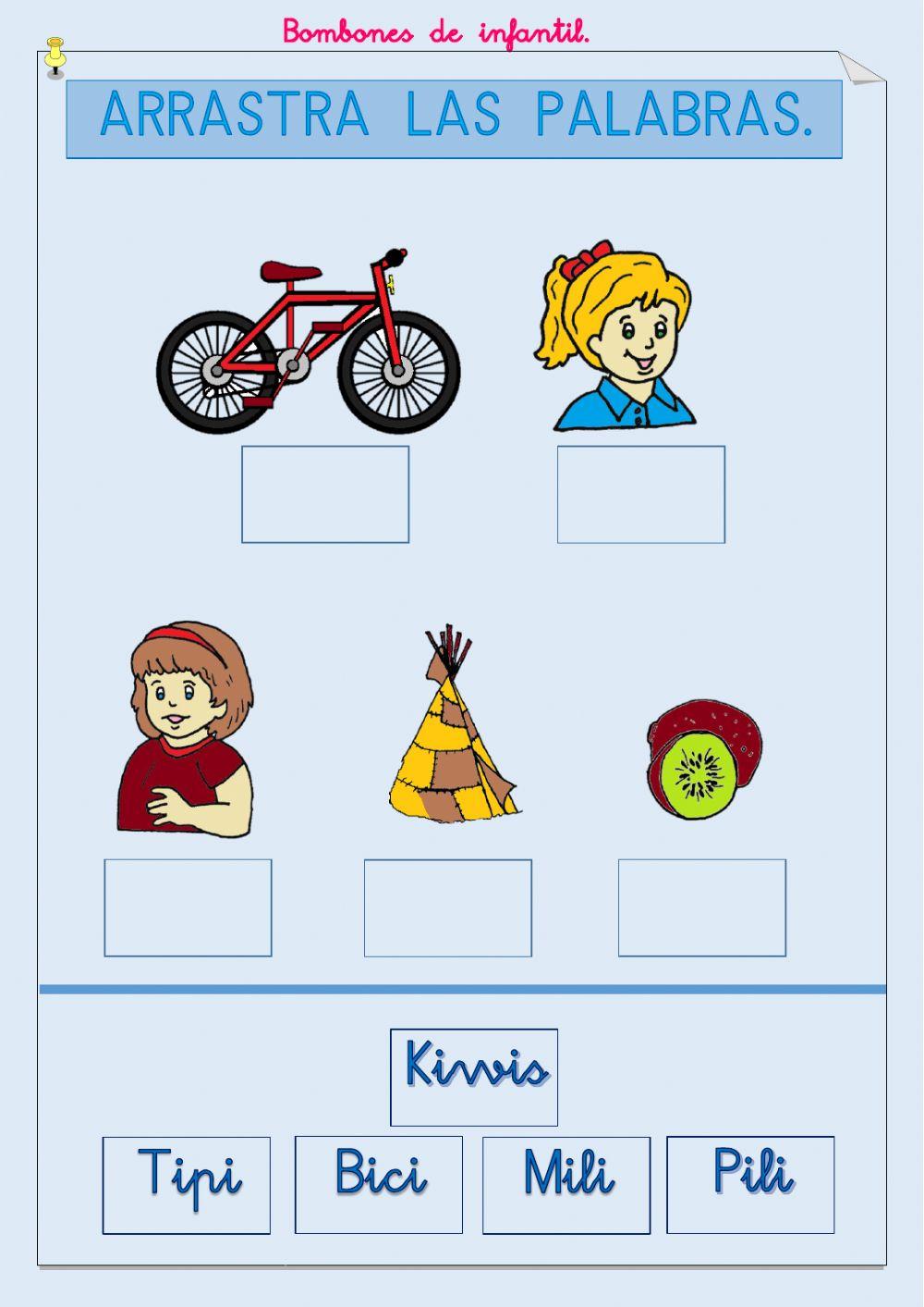 Arrastra las palabras del cuento