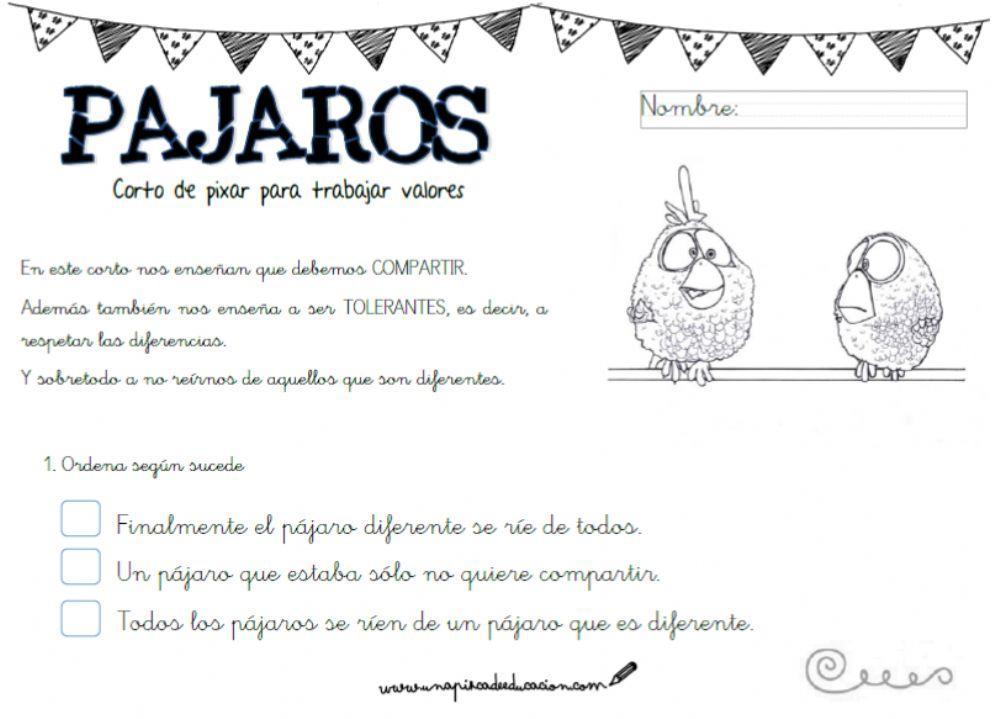 Corto pixar -Pájaros-