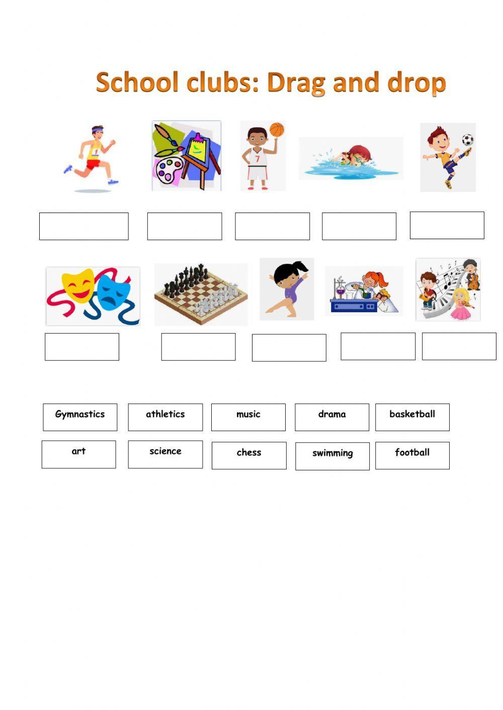 School clubs and activities. Школьные клубы на английском. School Clubs. School Clubs Vocabulary. School Clubs Worksheets.