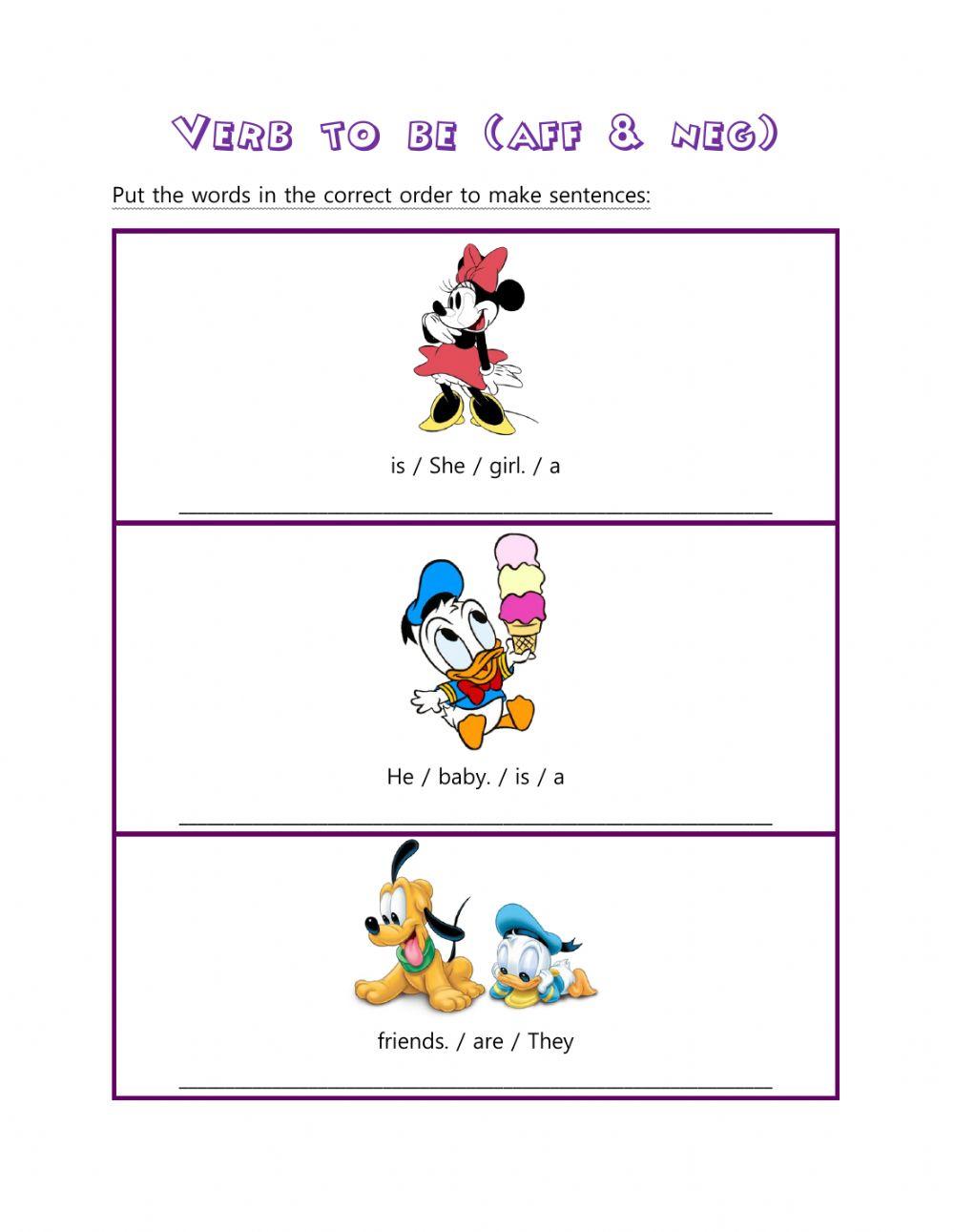 Verb to be: aff & neg