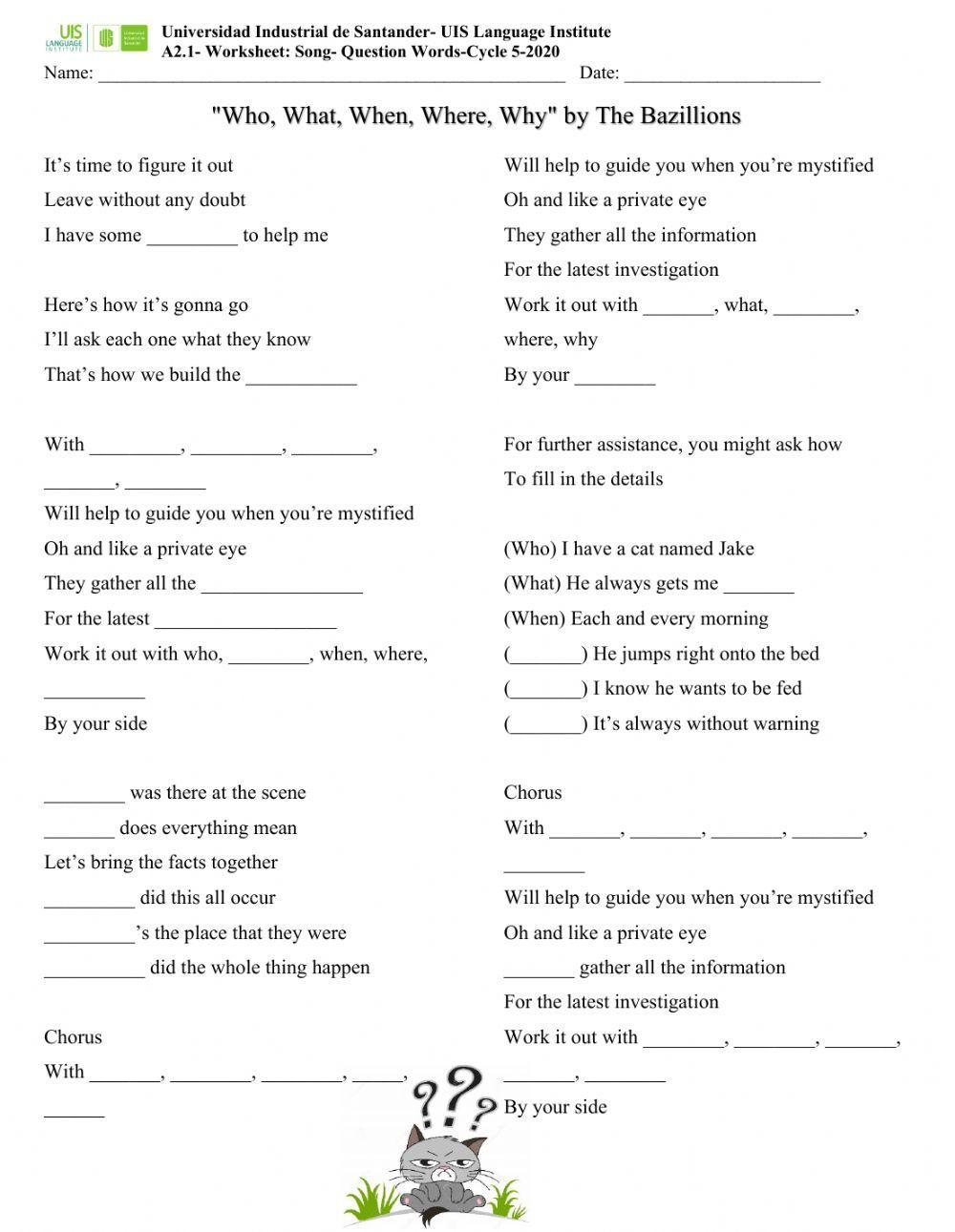 Who what when where why bazillions