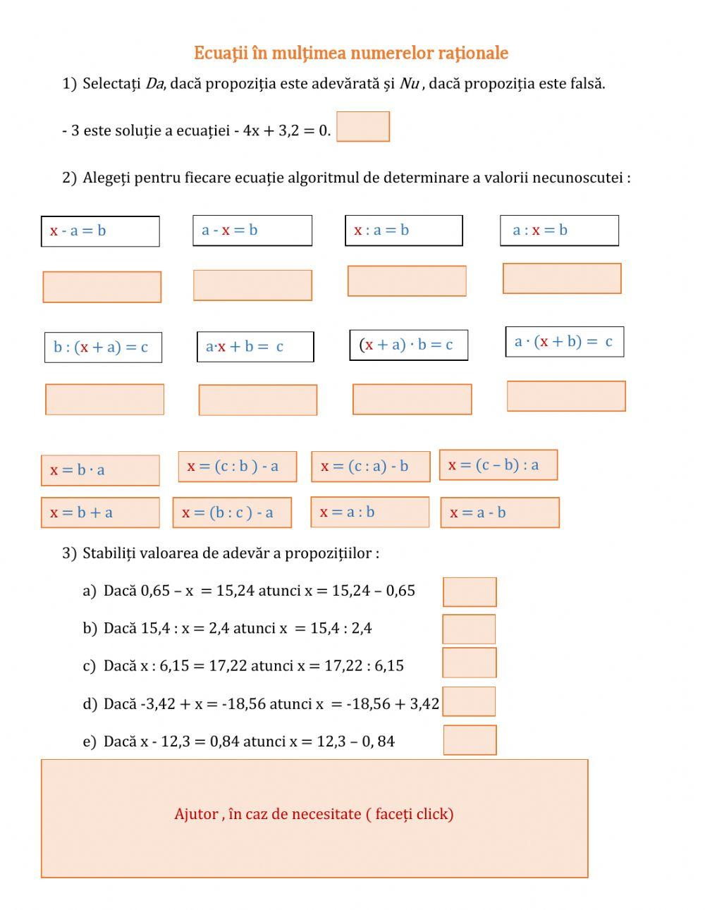Ecuații în mulțimea numerelor raționale
