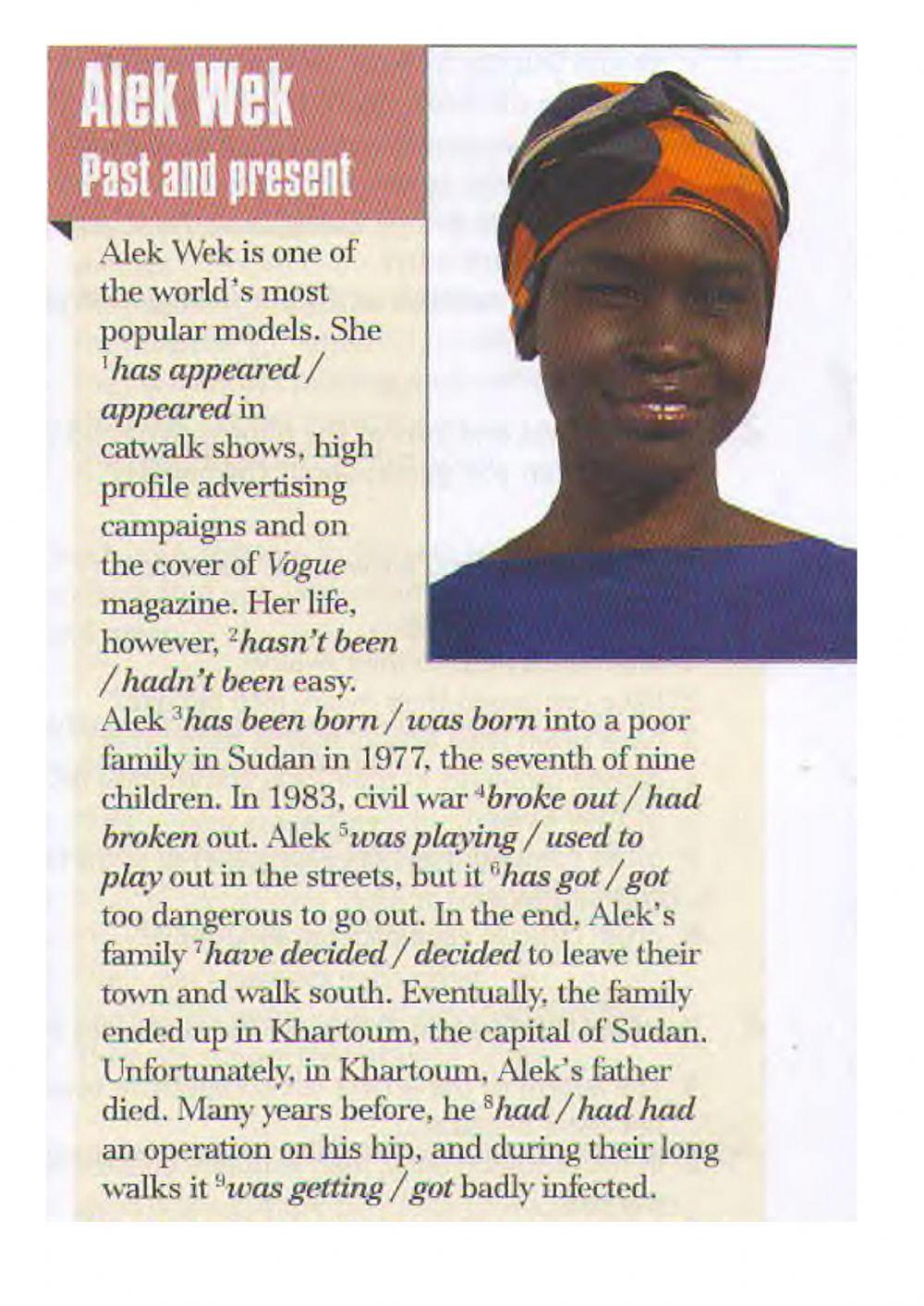 Past and Present verb forms