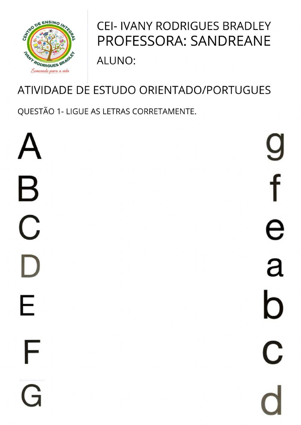 Diferentes formas de grafar as letras do alfabeto
