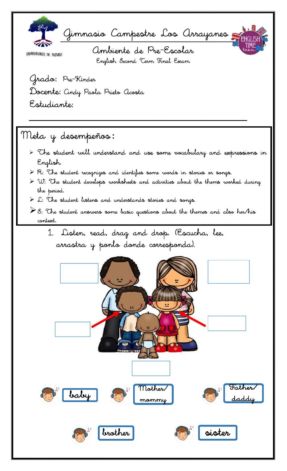 English - Second Term Final Exam