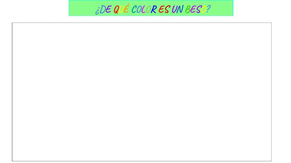 Cuento ¿de que color es un beso?