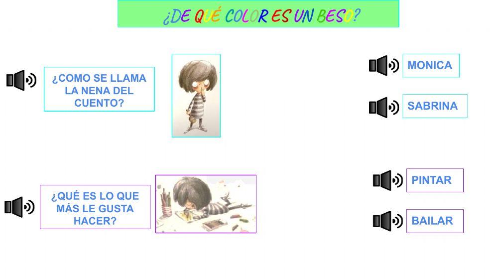 Cuento ¿de que color es un beso?