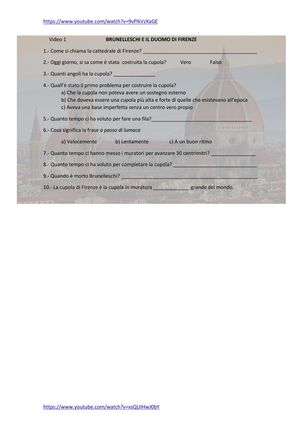 Brunelleschi e il duomo di firenze