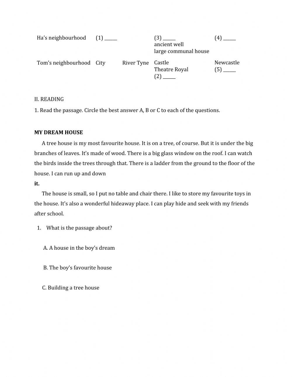 Lớp 6 - Kiểm tra cuối kỳ