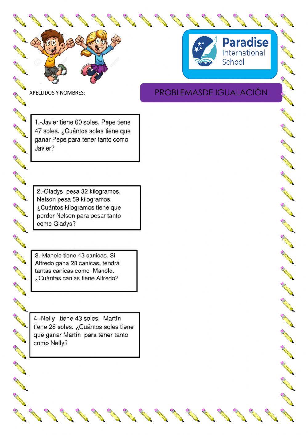 Problemas de igualción