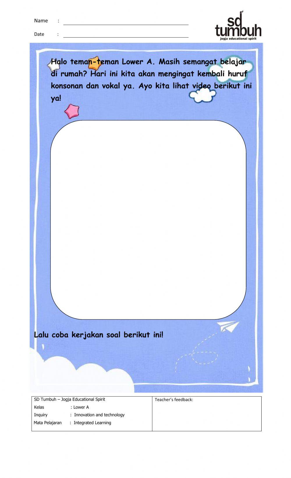 Huruf Vokal dan Konsonan