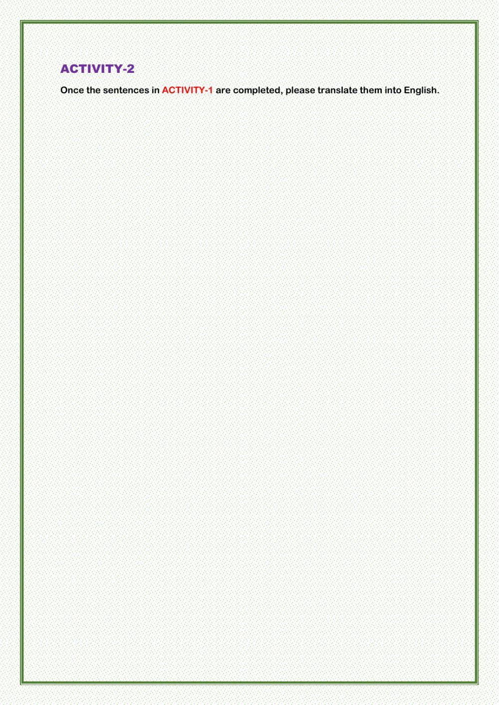 Repaso sobre el tiempo libre