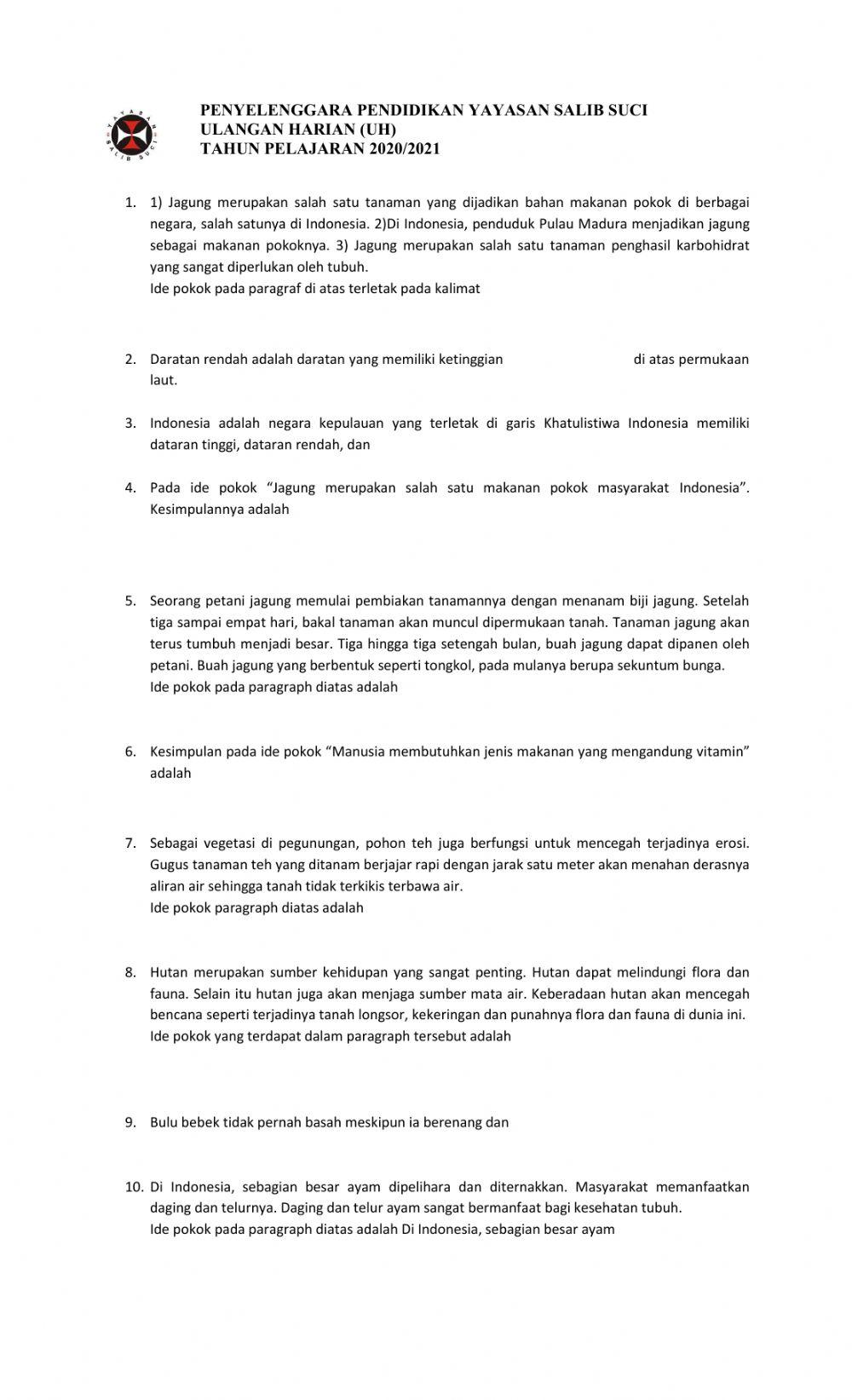 Ide Pokok dan Kesimpulan