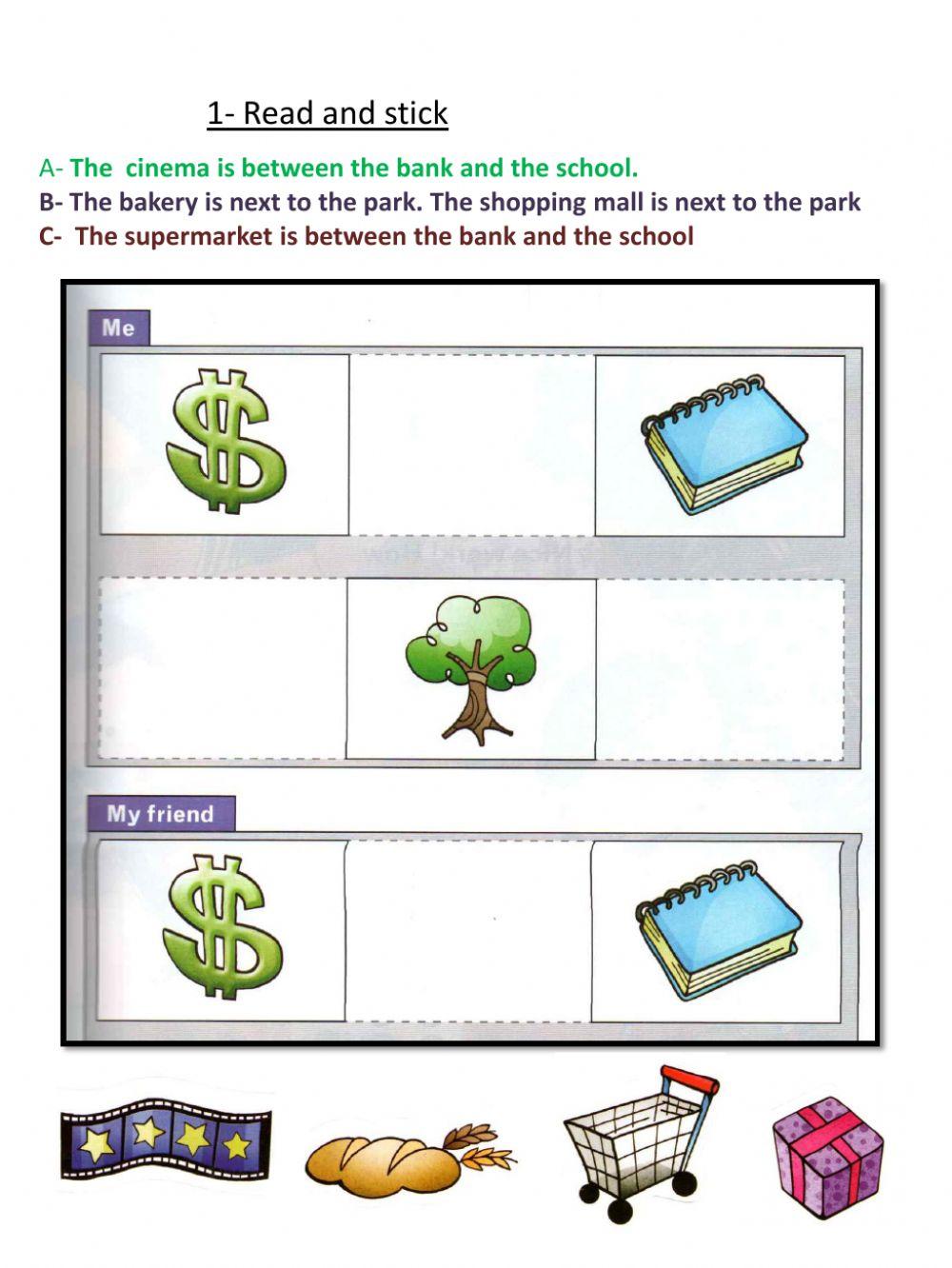 My town and prepositions of place