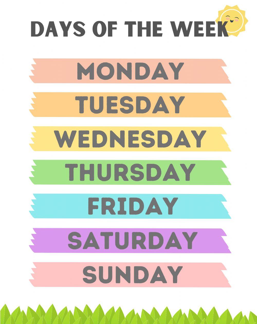 Days of the week