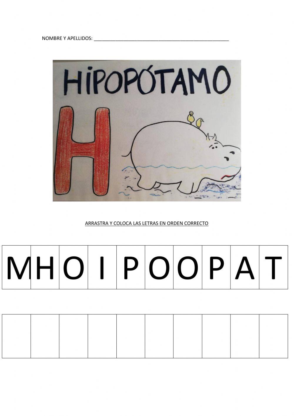 Letras hipopótamo