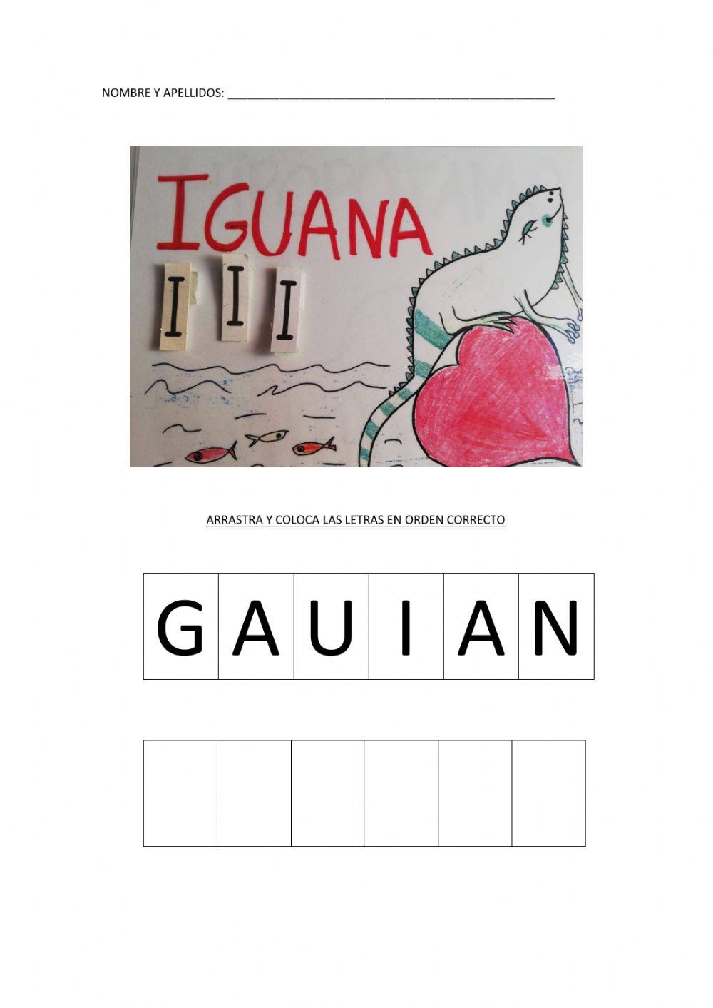 Letras iguana