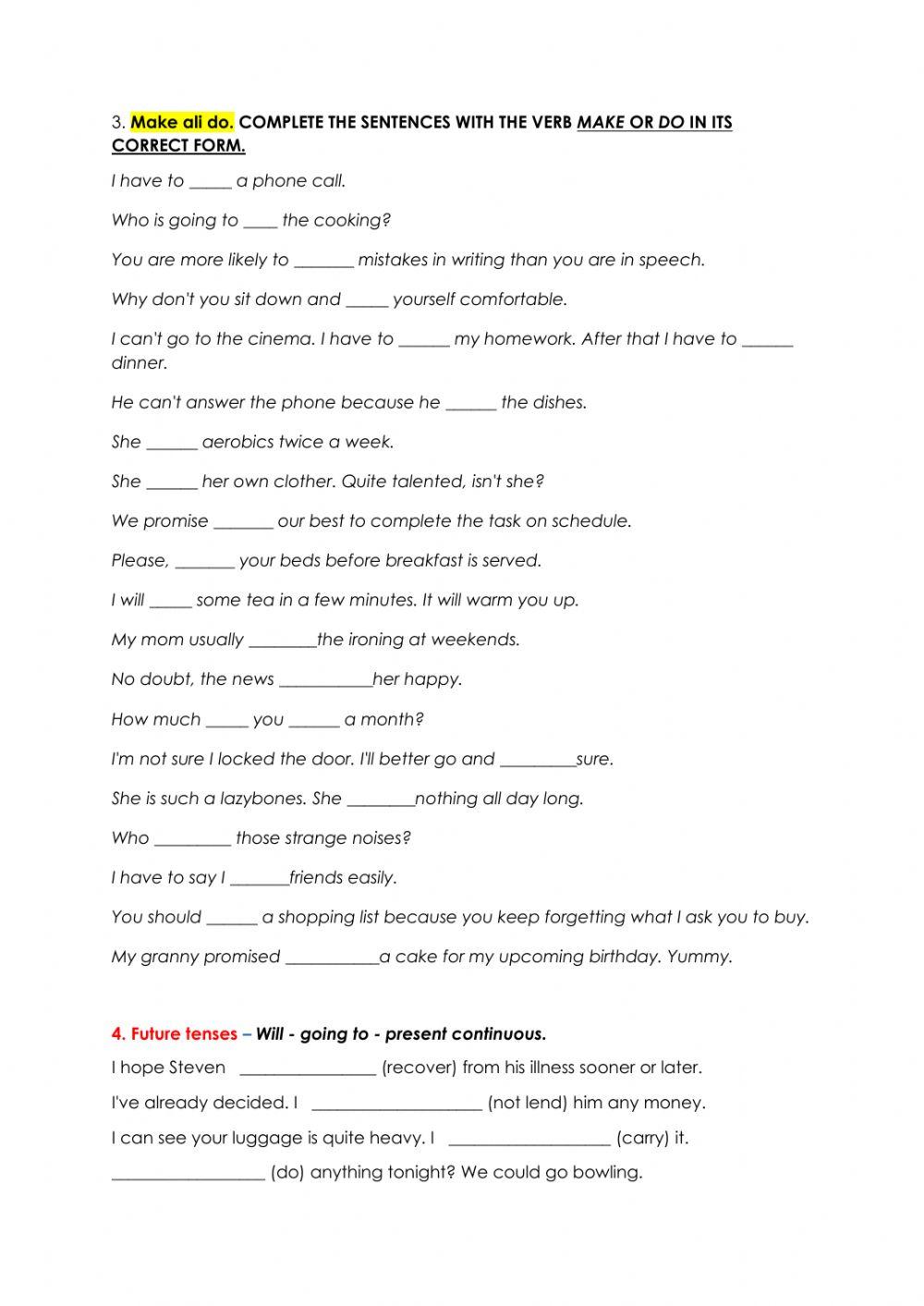 Messages 4, unit 7 - 8, additional exercises